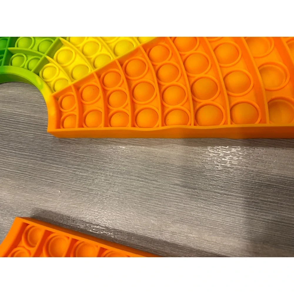 Giant pop it Brite Future Ker-Pops Jumbo Sensory Fidget Bubble Pop Rainbow 23x12